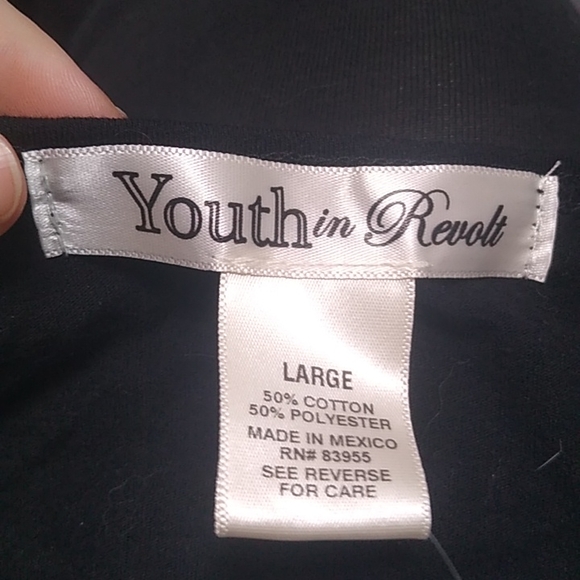 Youth in Revolt Black lack printed Havana tank top - Picture 6 of 7